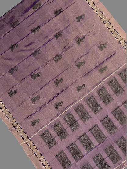 Narayanpet Dusty Purple Cotton Sarees CS39