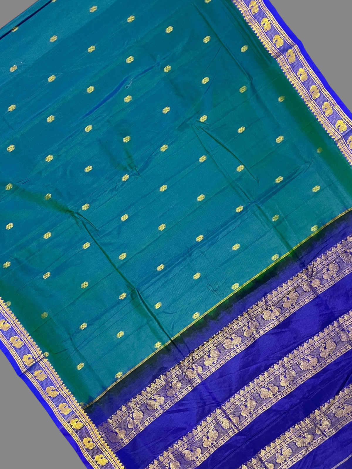 Mahalaxmi Border Rama Green Soft Silk Saree