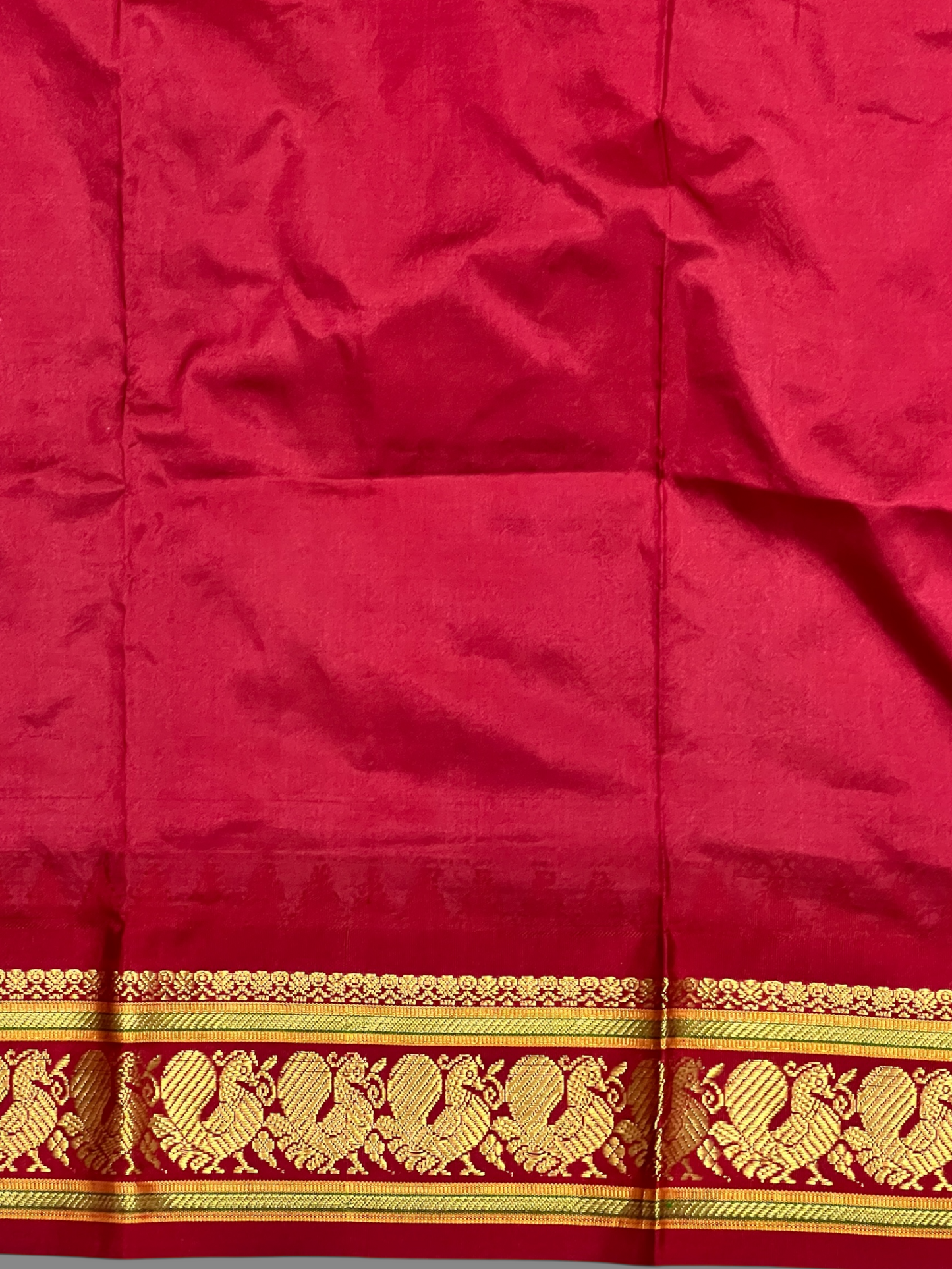 Humsa Border Navy Blue Pure Silk Saree
