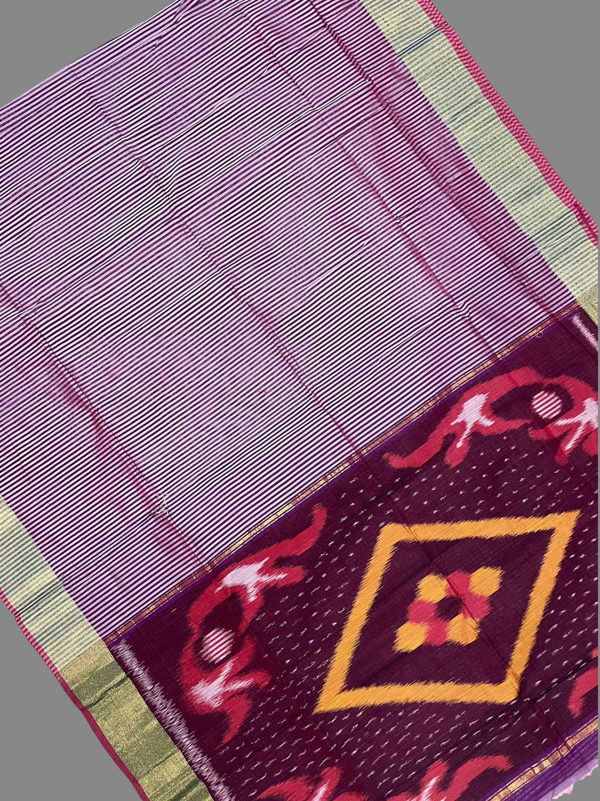 Narayanpet Zari Tissue Light Pink Cotton Sarees CS152