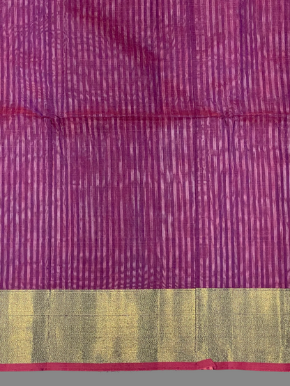 Narayanpet Zari Tissue Light Pink Cotton Sarees CS152