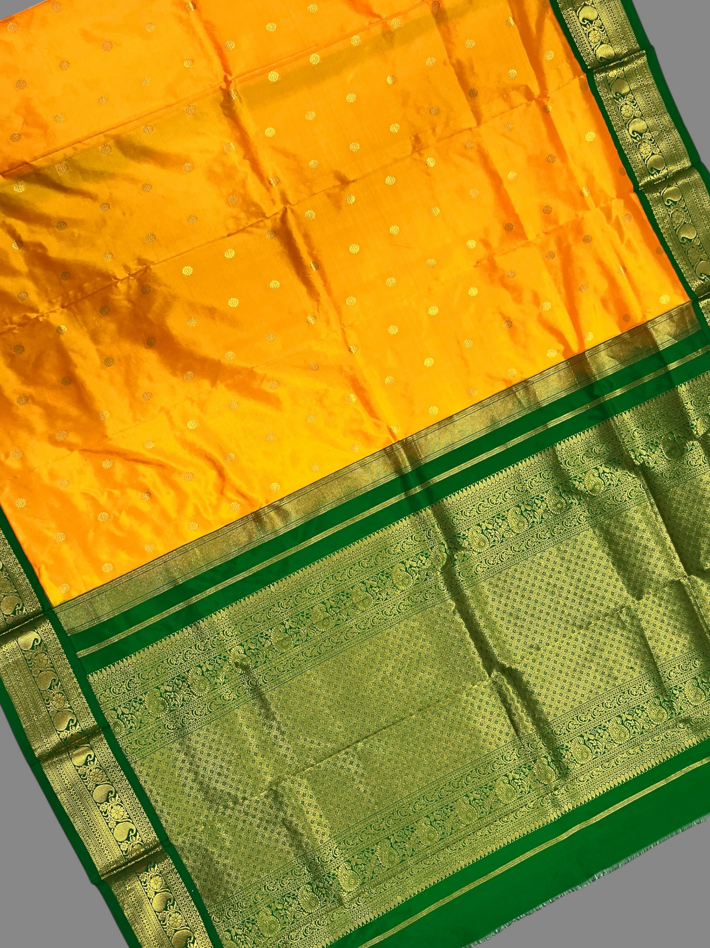 Neelambari Border Orange Pure Silk Saree