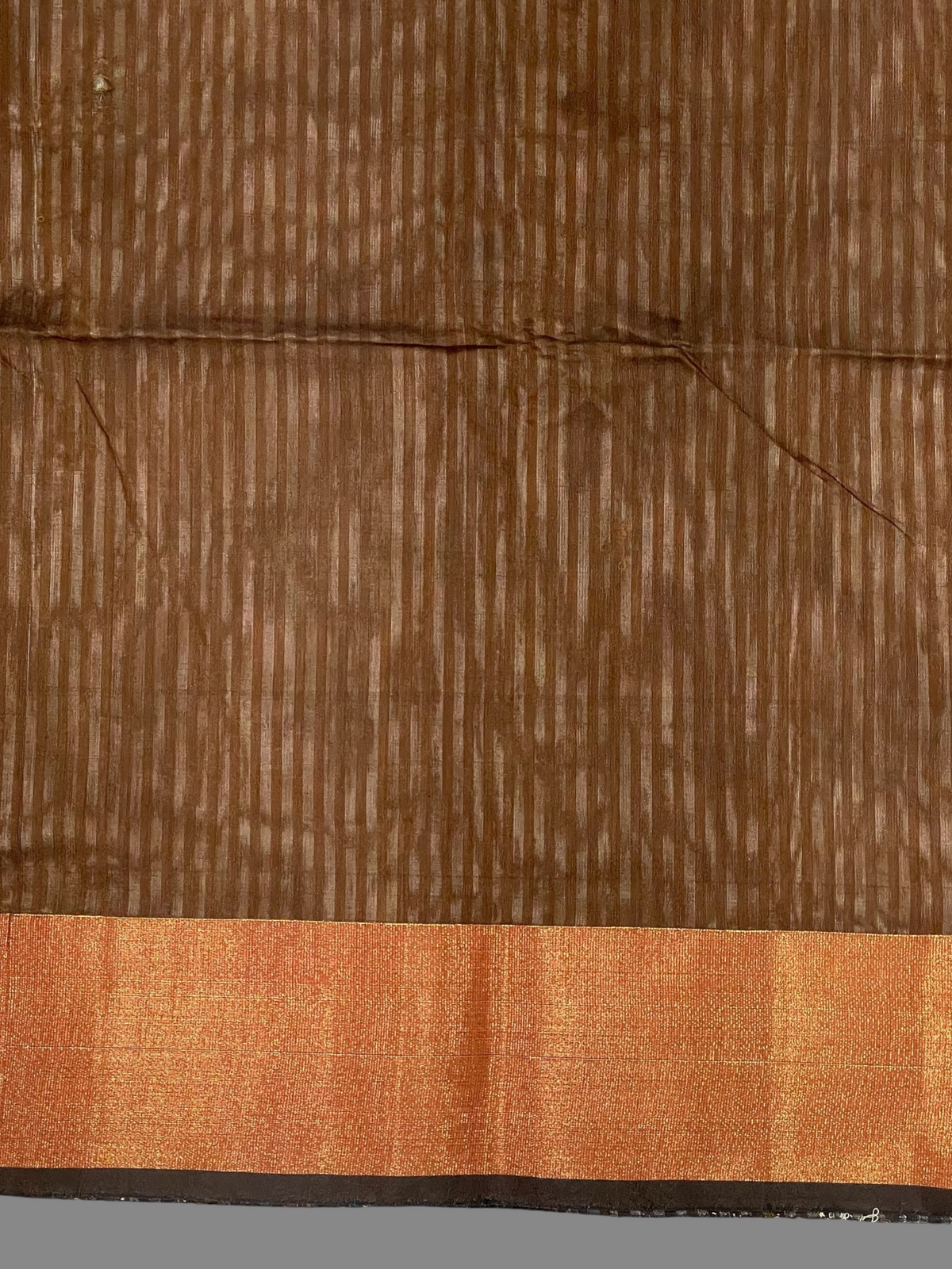 Narayanpet Zari Tissue Light Brown Cotton Sarees CS151