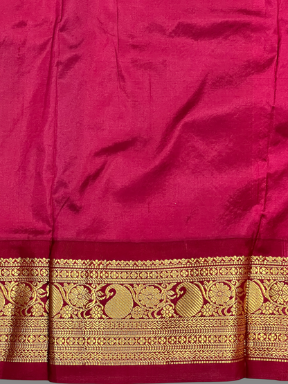 Neelambari Border Blue Pure Silk Saree