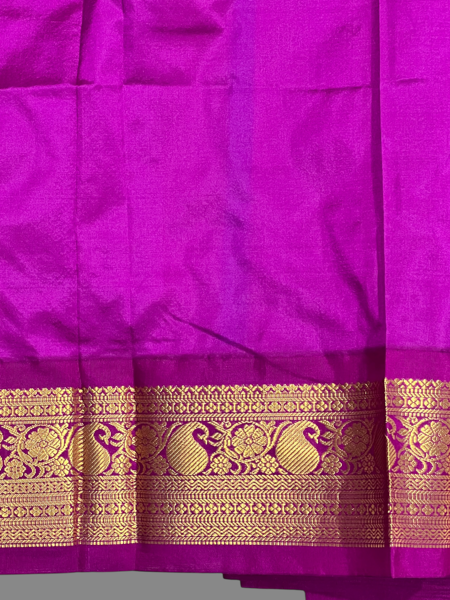 Neelambari Border Blue Pure Silk Saree