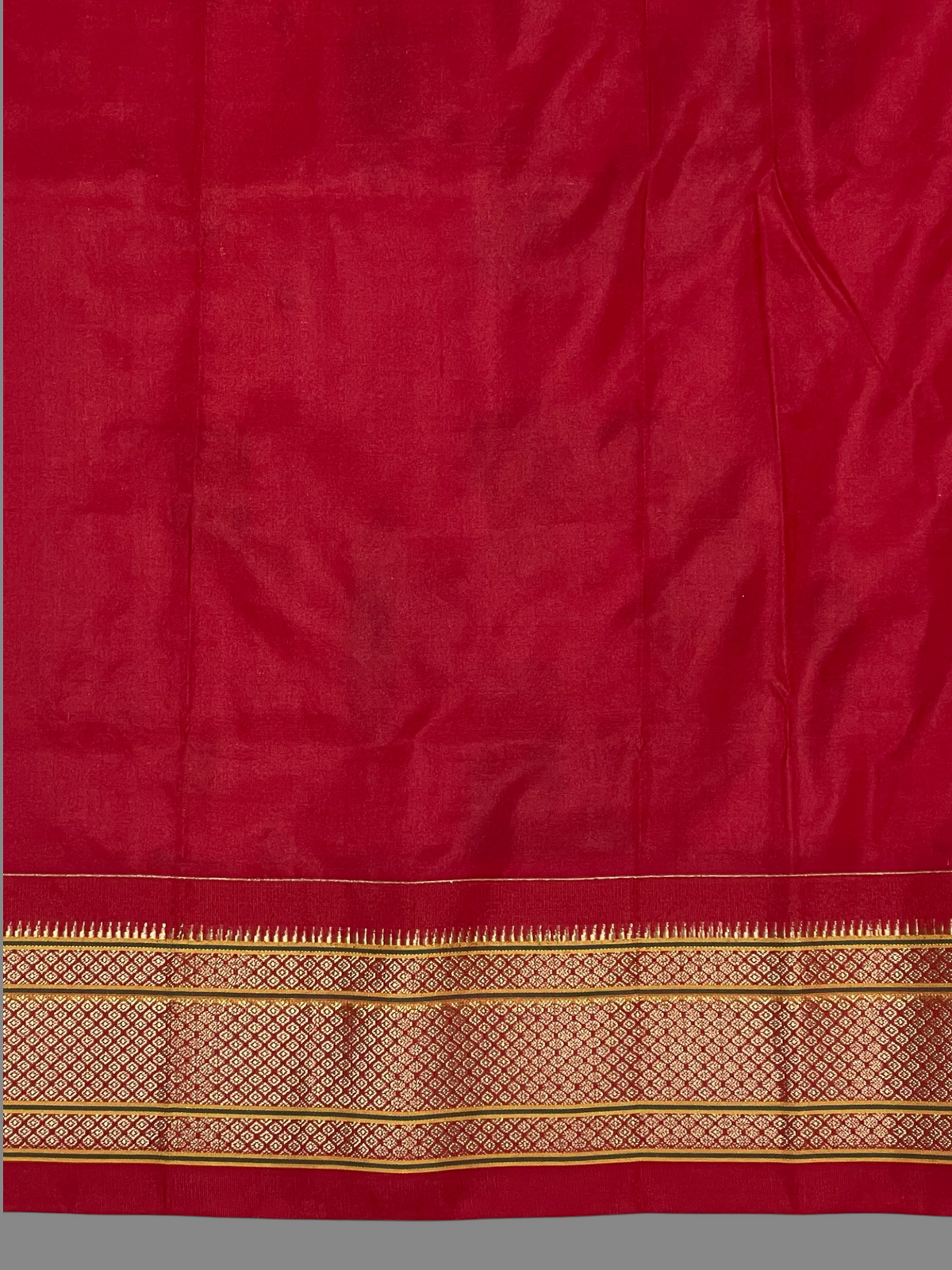 Paithani Stripes Forest Green Pure Silk Saree