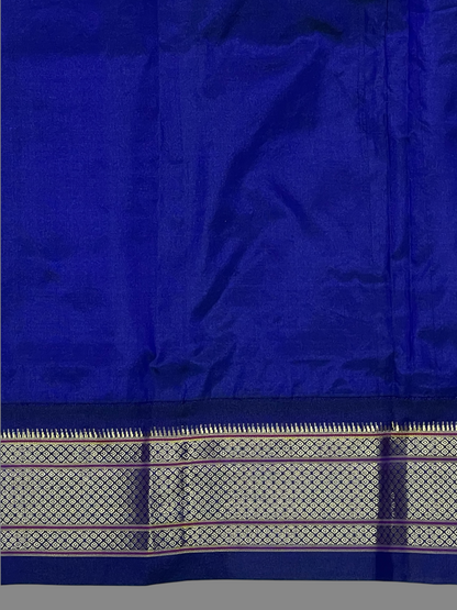 Paithani Stripes Golden Yellow Pure Silk Saree