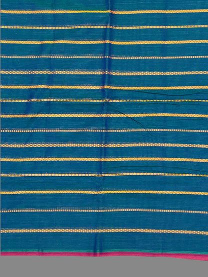 Narayanpet Ananda Blue Cotton Sarees CS69