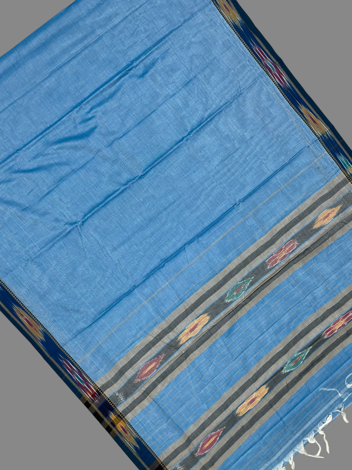Narayanpet Sky Blue Cotton Sarees CS118