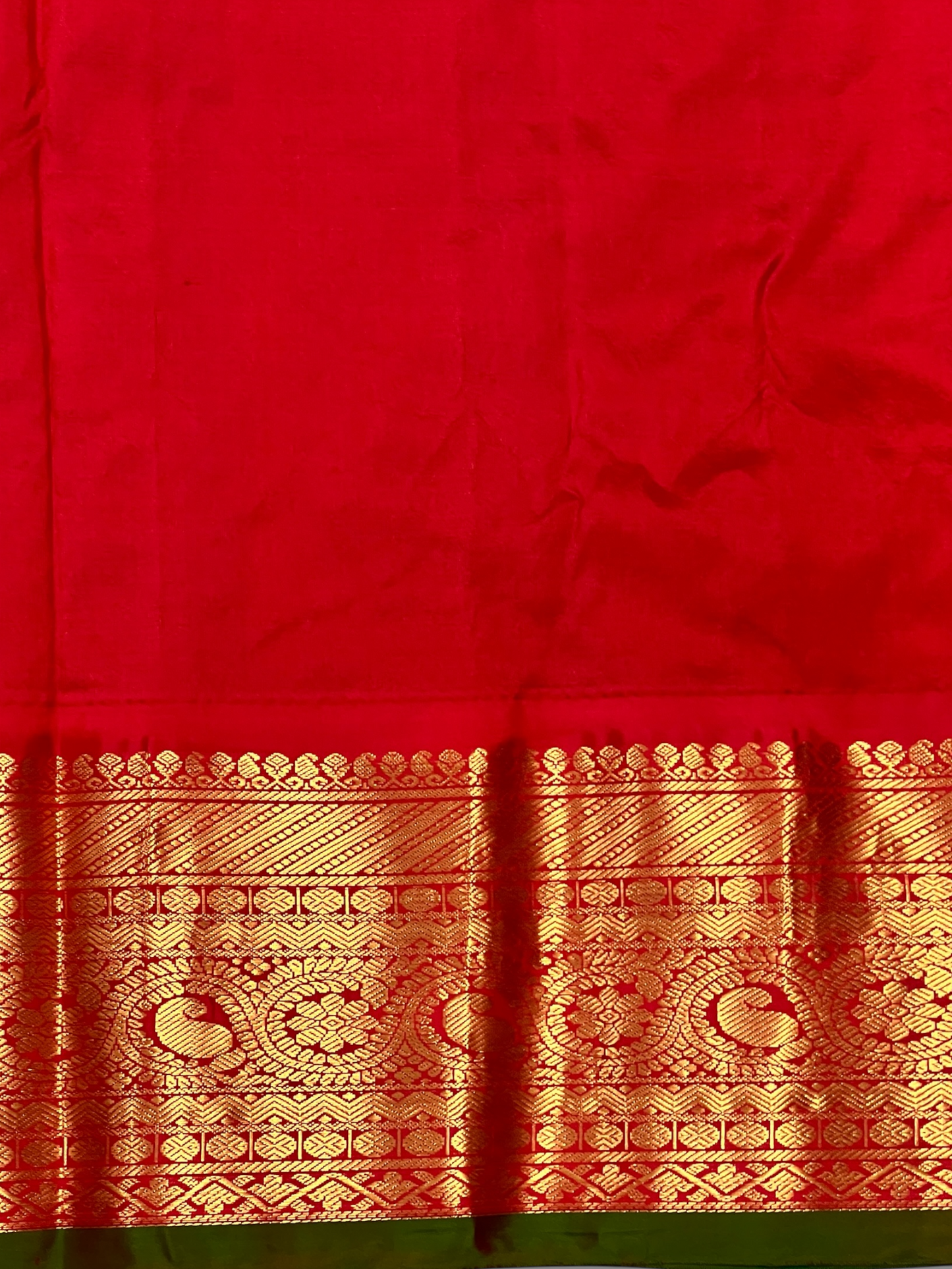 Gadwal Big Border Blue Pure Silk Sarees