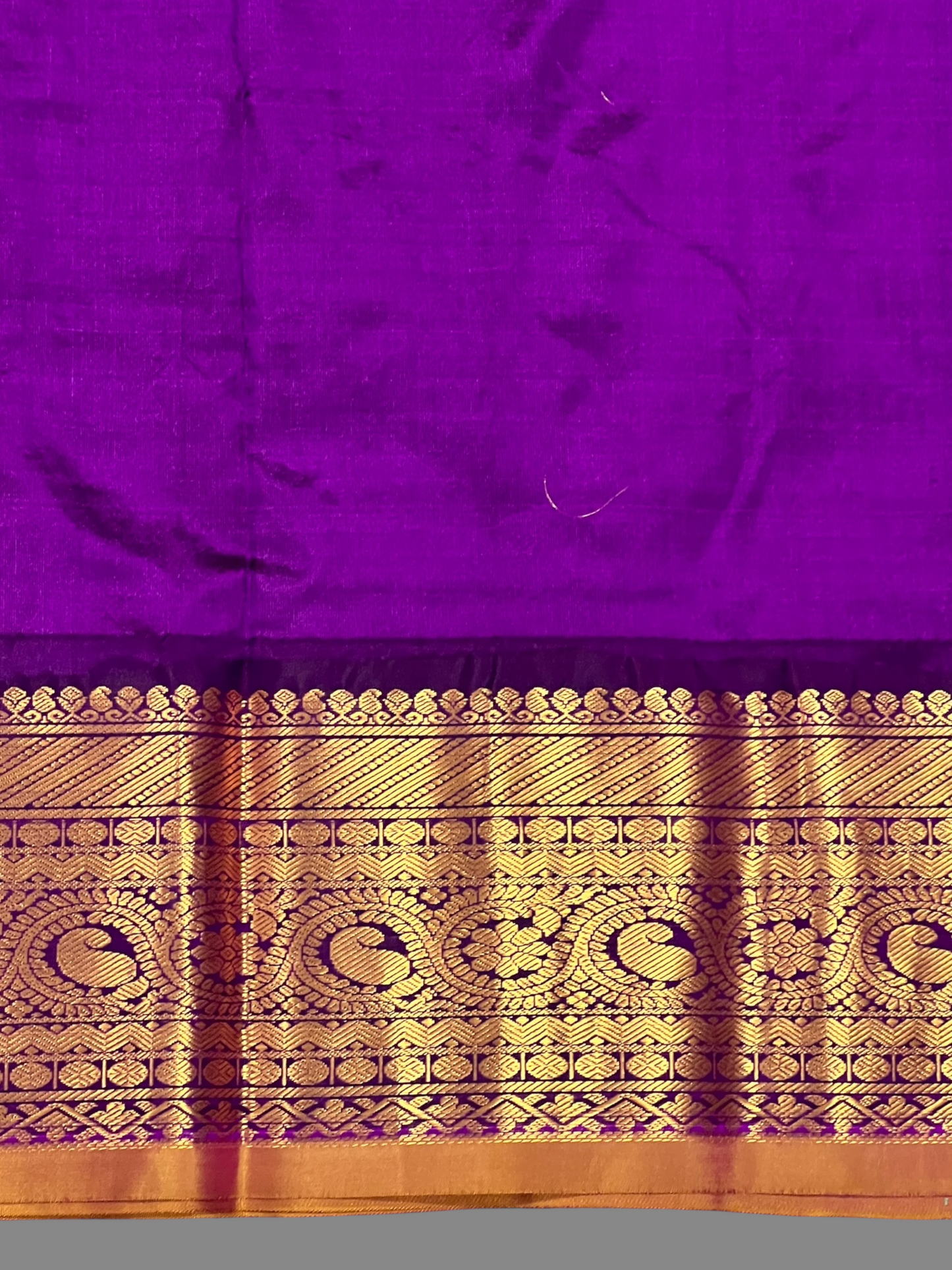 Gadwal Big Border Light Blue Pure Silk Sarees