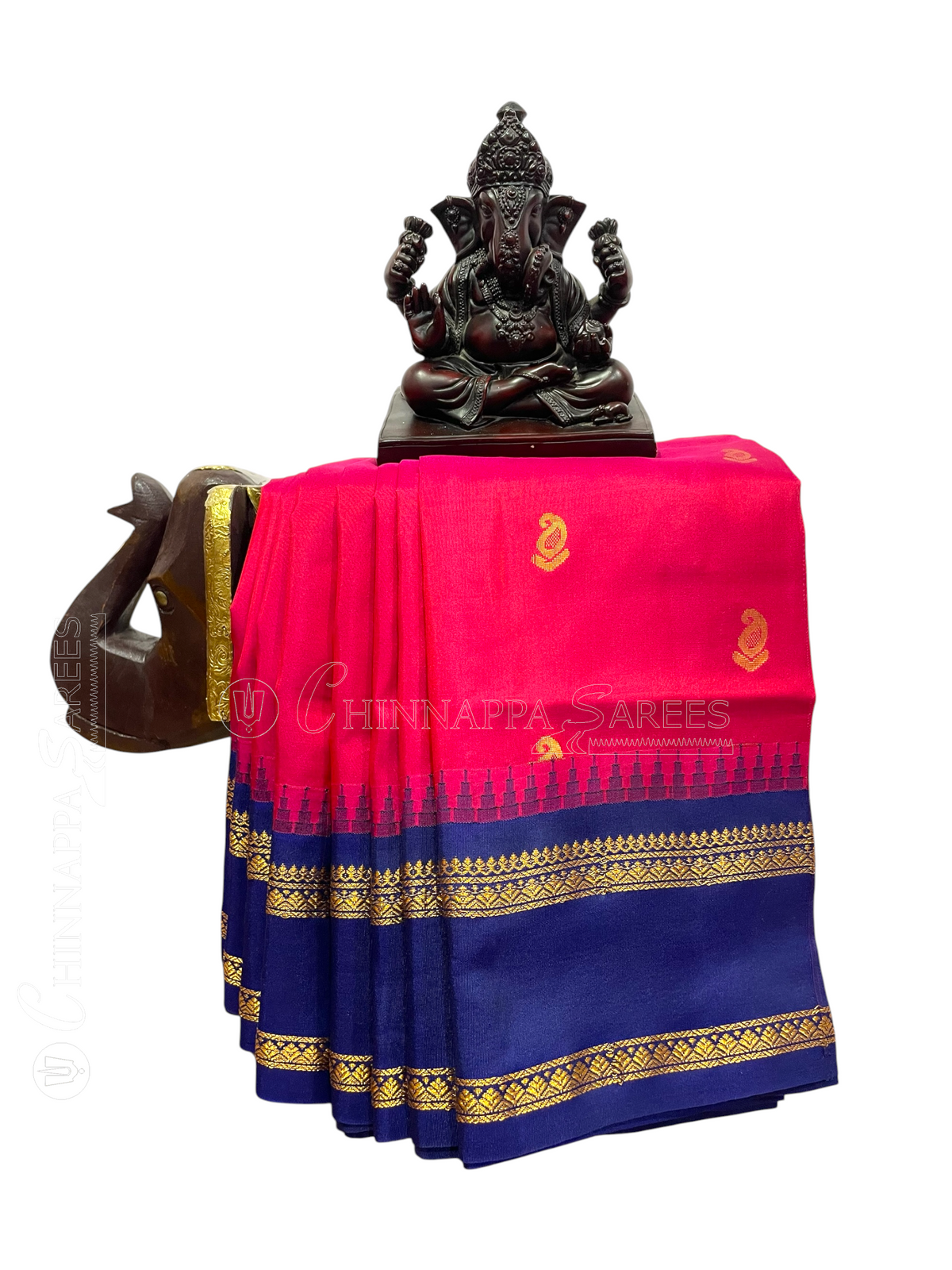 Crimson Red Pure Silk Saree | Navratri Exclusive