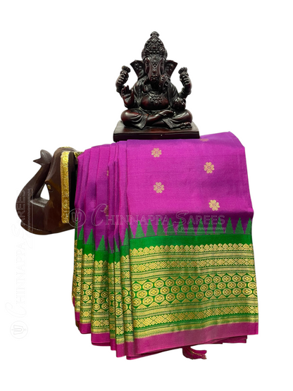 Royal Purple Pure Silk Saree | Diwali Exclusive