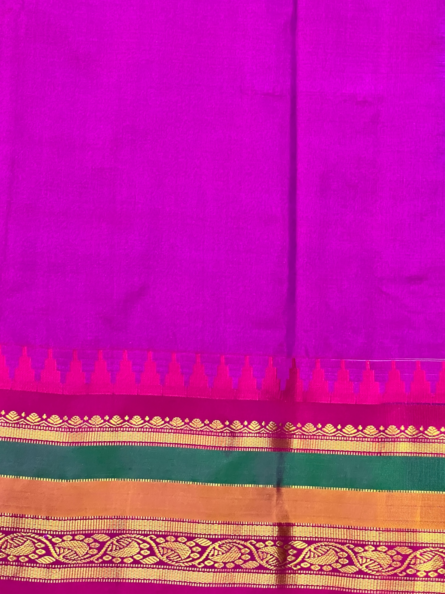 Gap Border Checks Grey Pure Silk Saree