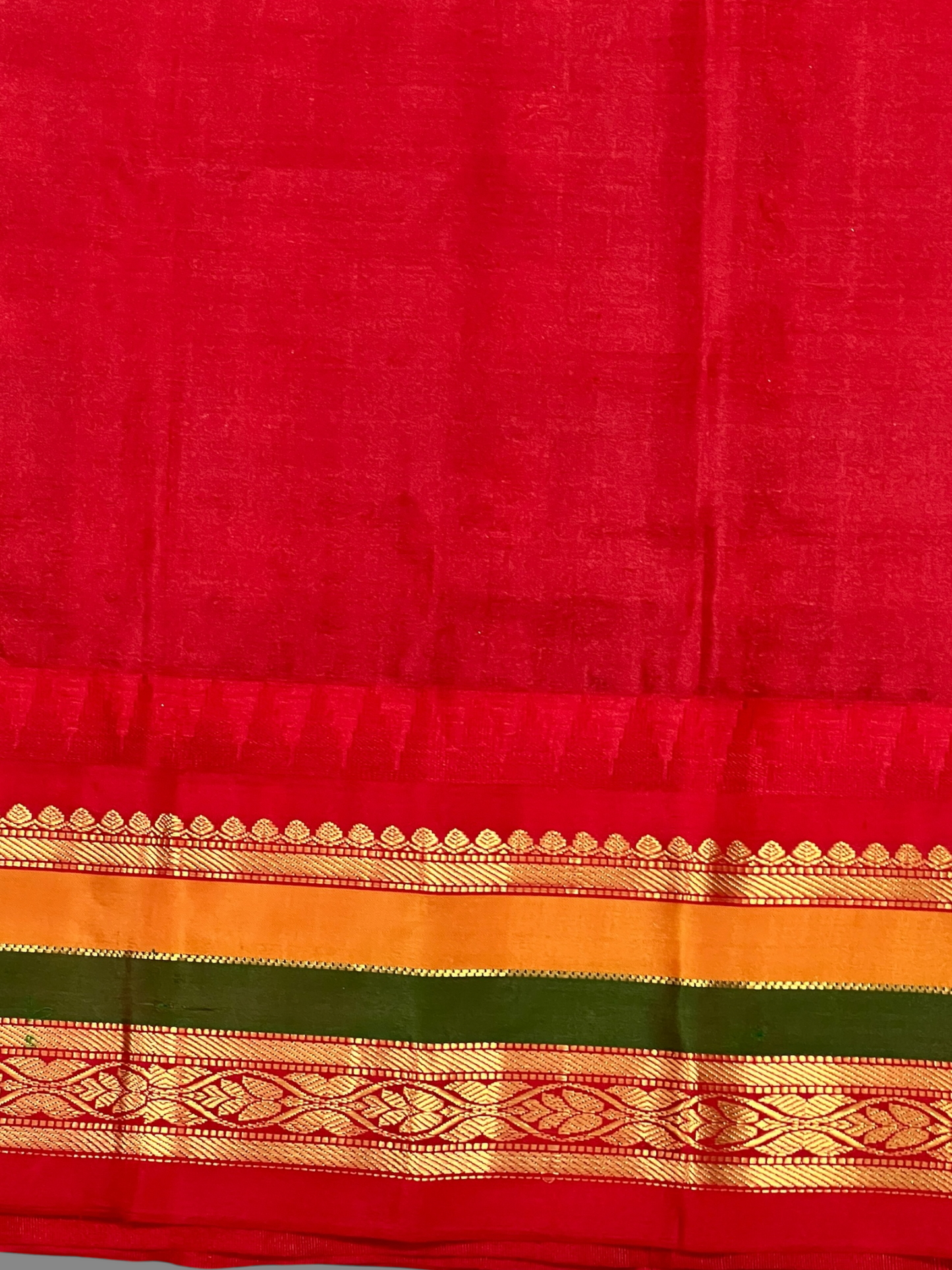 Gap Border Checks Blue Grey Pure Silk Saree