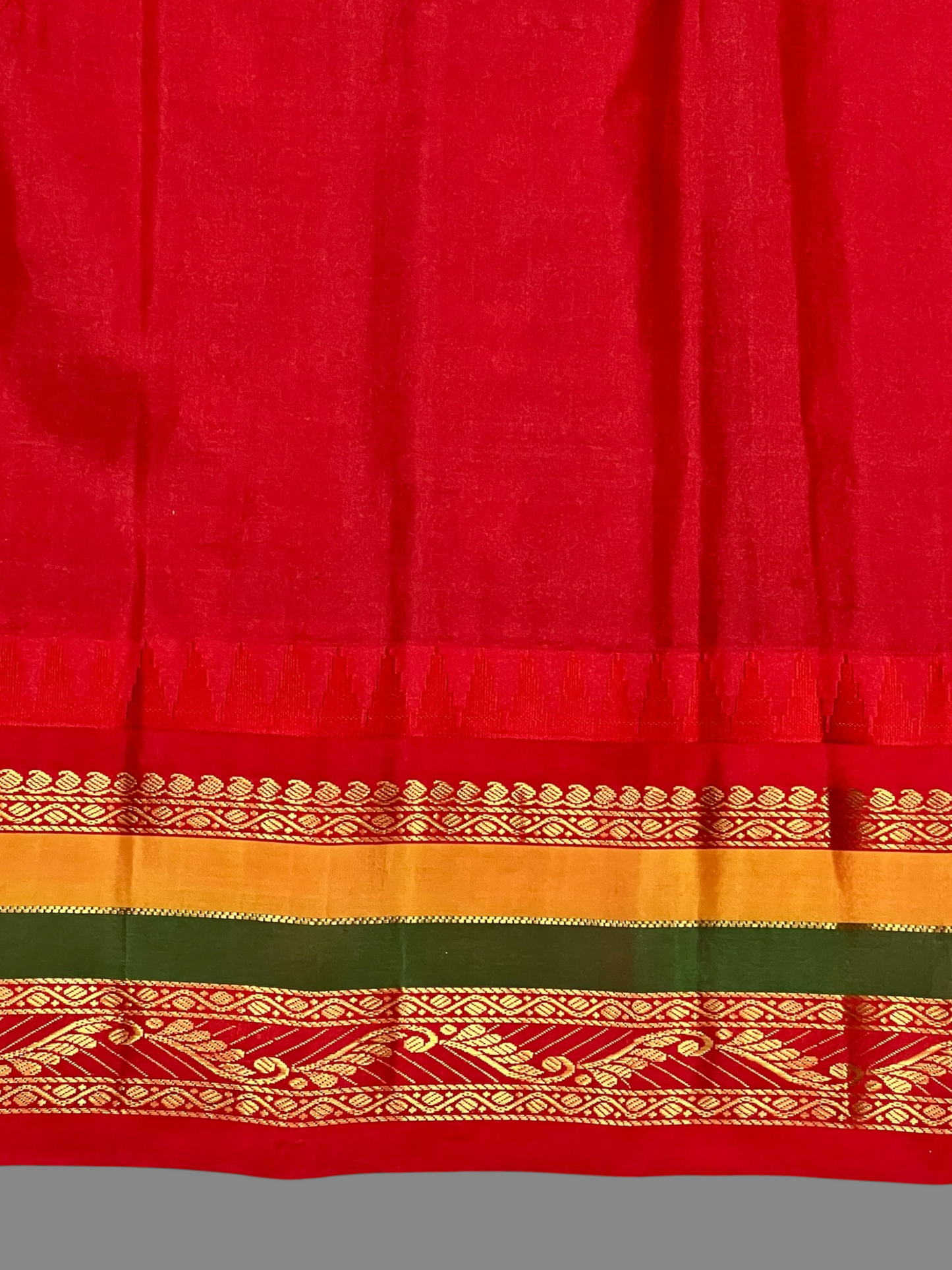 Gap Border Checks Blue Pure Silk Saree