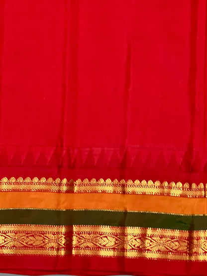 Gap Border Checks Yellow  Pure Silk Saree
