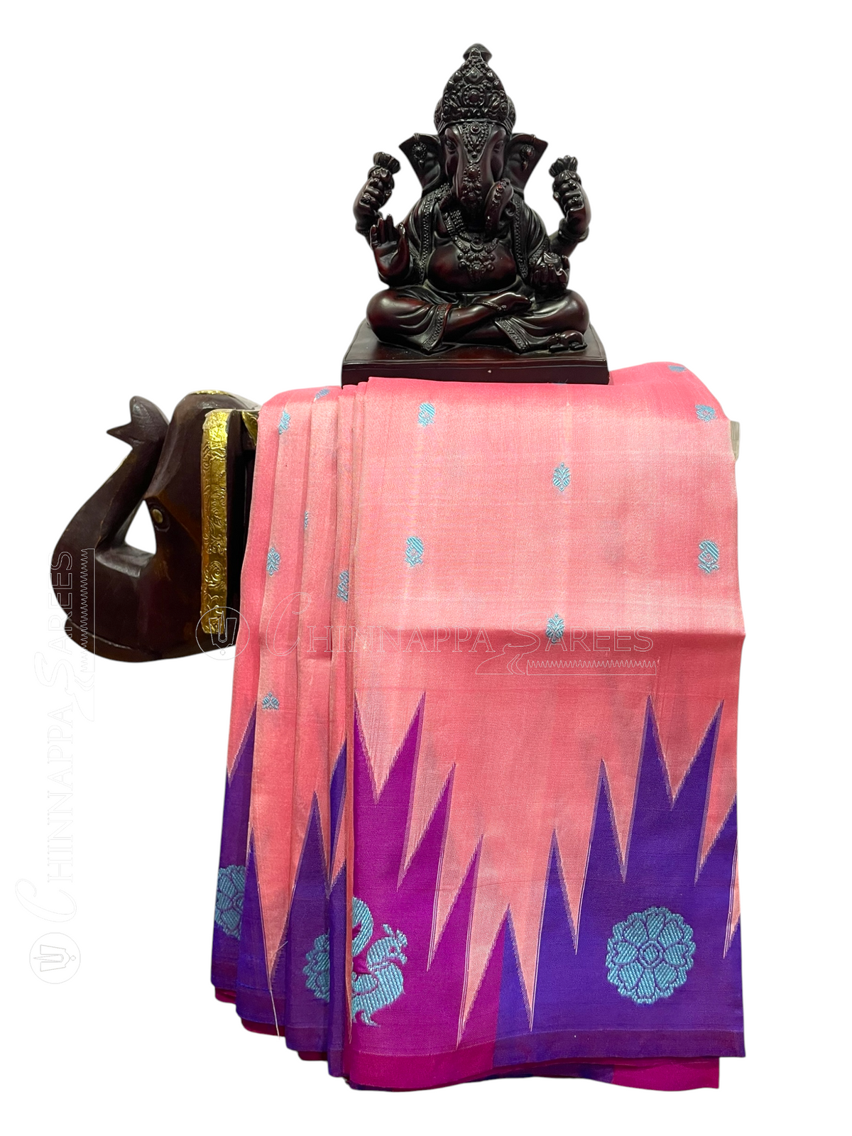 Rose Pink Pure Silk Saree | Diwali Exclusive