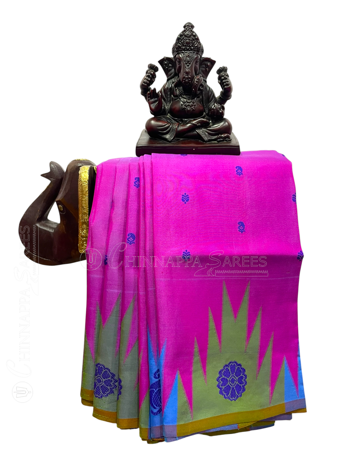 Magenta Pink Pure Silk Saree | Diwali Exclusive
