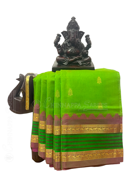 Parrot Green Sico Gadwal| Diwali Excluisve