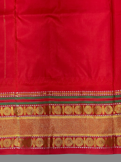 Deep Emerald Green Pure Silk Saree | Diwali Exclusive