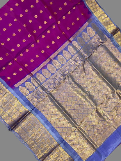 Magenta Pink Pure Silk Saree | Diwali Exclusive