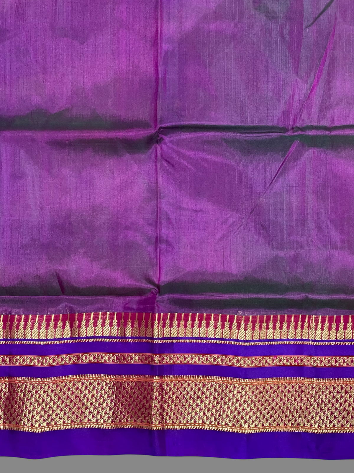 Deep Violet Purple Pure Silk Saree | Diwali Exclusive