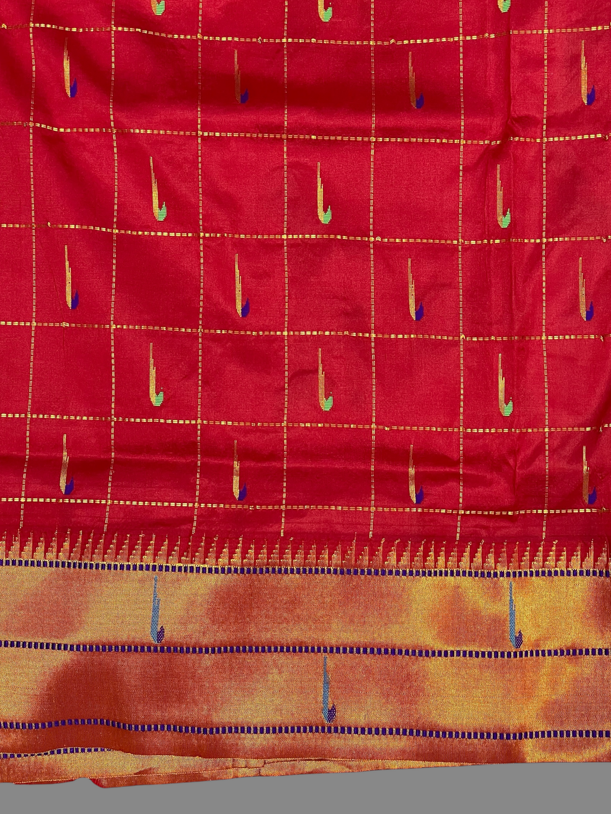 Ananda Blue Pure Silk Saree | Navratri Exclusive