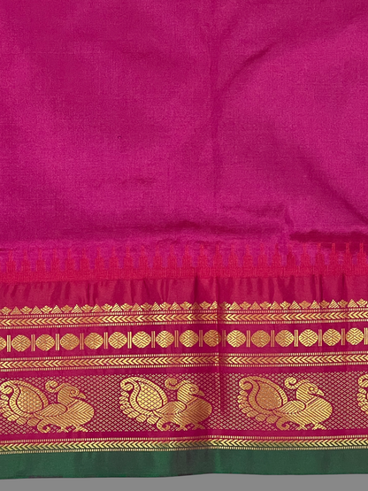 Mahalaxmi Rama Blue Pure Silk Saree | Navratri Exclusive