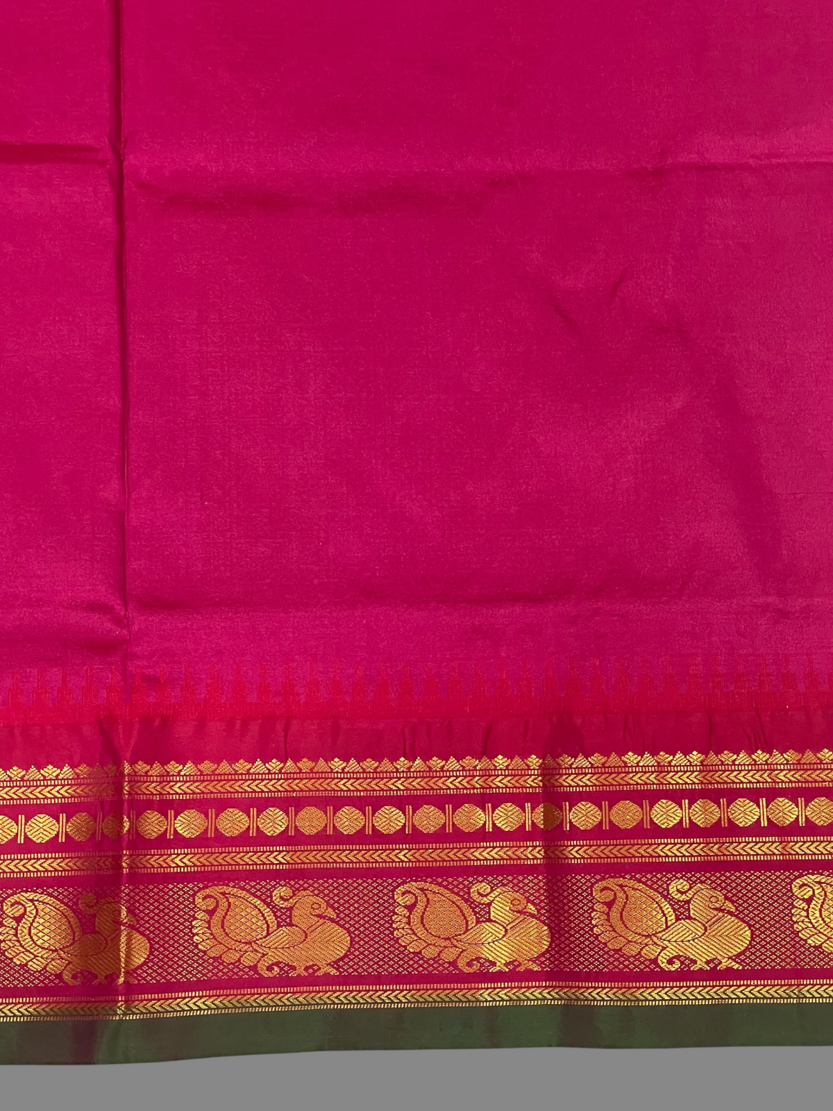 Moss Black Pure Silk Saree | Diwali Exclusive
