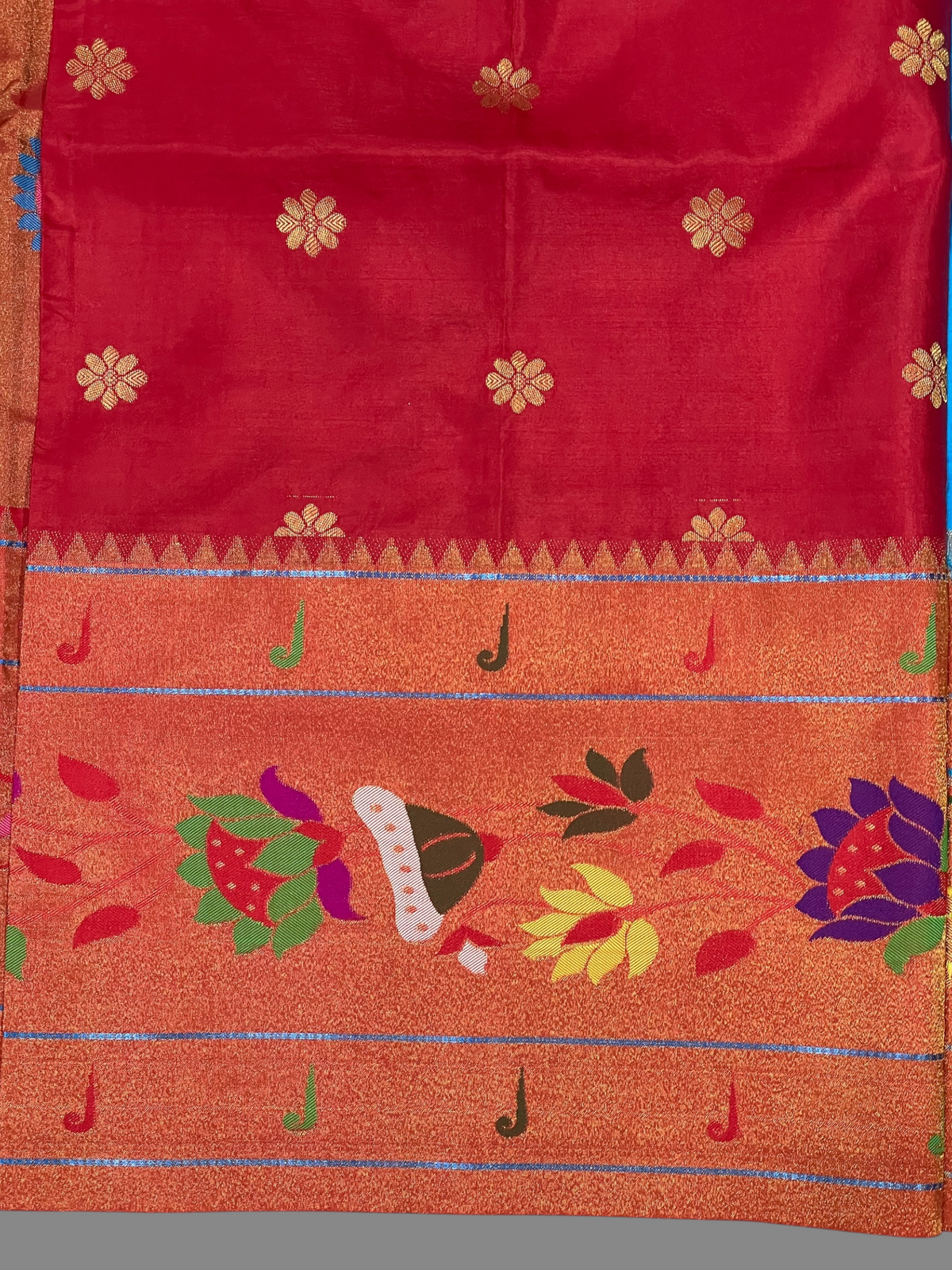 Sky Blue Paithani Pure Silk Saree | Diwali  Exclusive