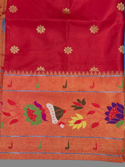 Sky Blue Paithani Pure Silk Saree | Diwali  Exclusive