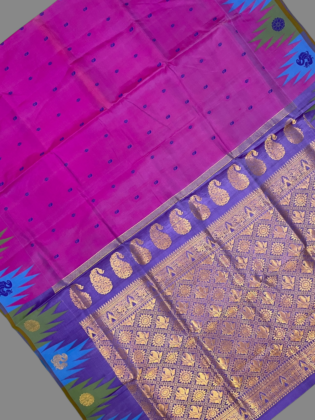 Magenta Pink Pure Silk Saree | Diwali Exclusive