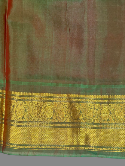 Crimson Red Sico Cotton Saree | Diwali Exclusive