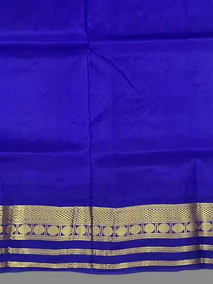 Midnight Black & Royal Blue Pure Silk Saree | Diwali Exclusive