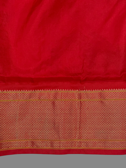 Paithani Parrot Green Pure Silk Saree | Navratri Exclusive