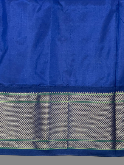 Paithani Wine Violet Pure Silk Saree | Navratri Exclusive