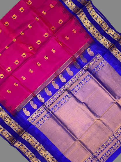 Bright Pink Pure Silk Saree | Diwali Exclusive