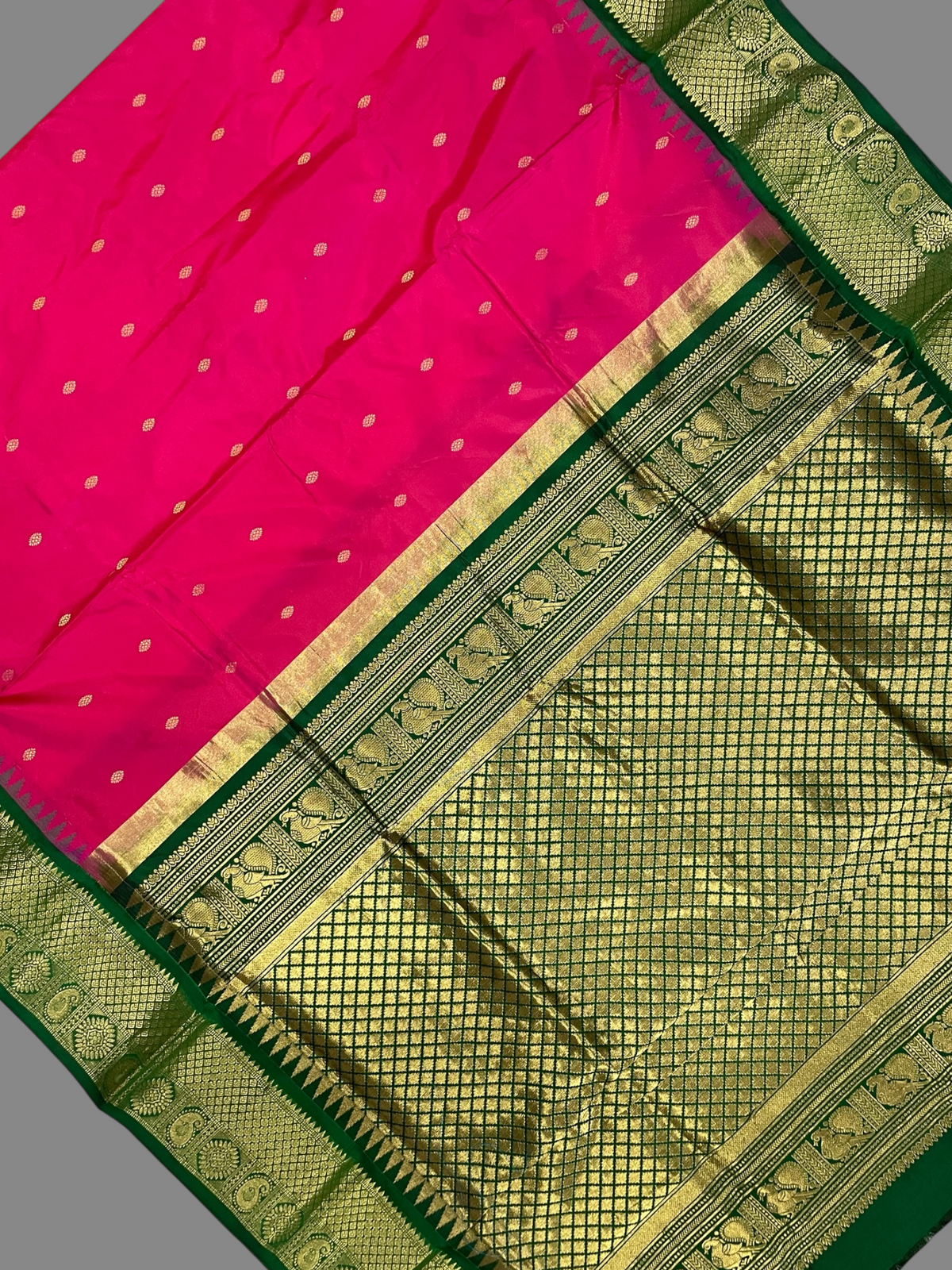 Rani Pink Pure Silk Saree | Diwali Exclusive