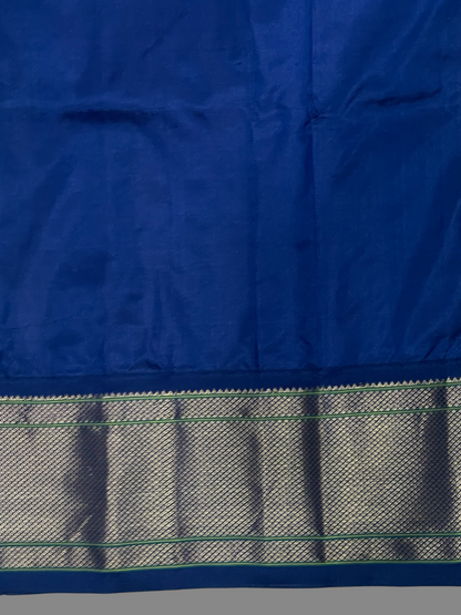 Paithani Parrot Green Pure Silk Saree | Navratri Exclusive