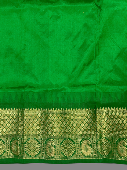 Vermilion Red Pure Silk Saree | Diwali Exclusive