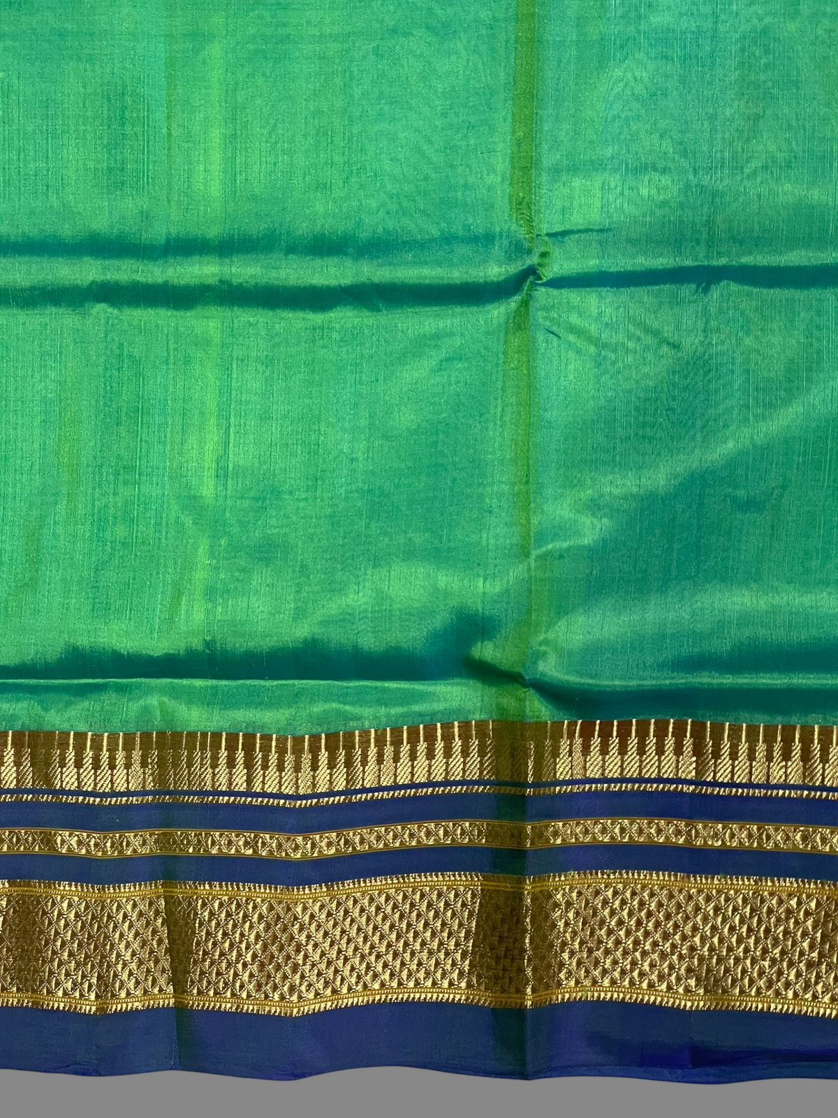 Sea Green Pure Silk Saree | Navratri Exclusive