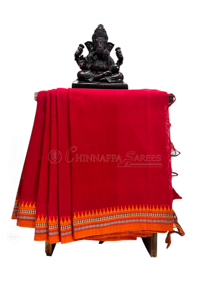 Narayanpet  Red Cotton Sarees CS33