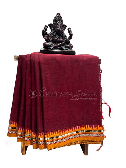 Narayanpet  Brown Cotton Sarees CS34