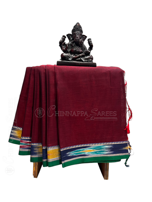 Narayanpet Brown Cotton Sarees CS2