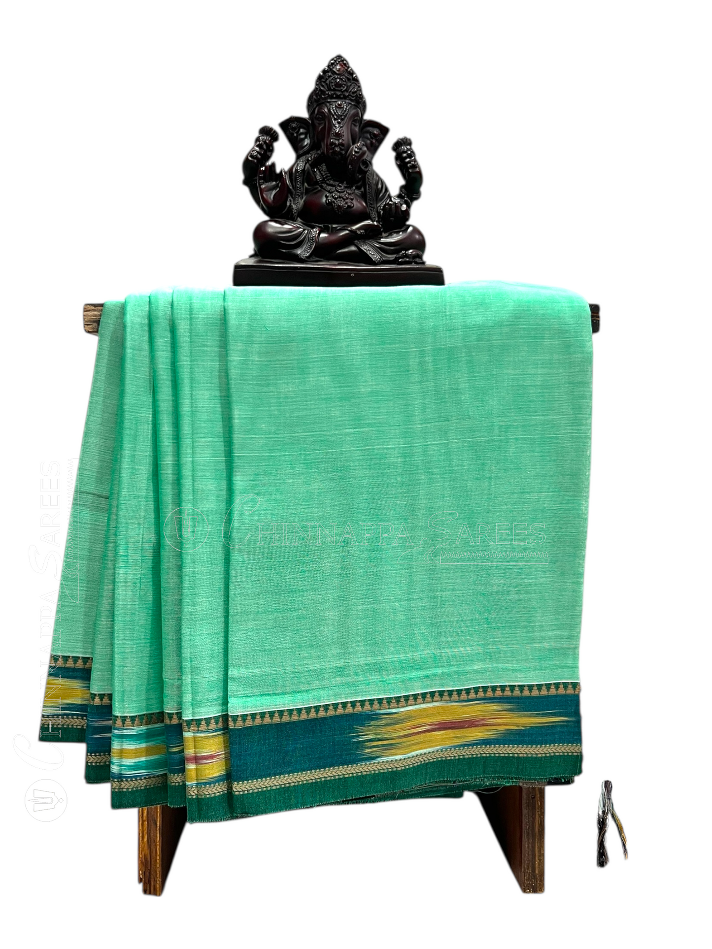 Narayanpet Pista Green Cotton Sarees CS1