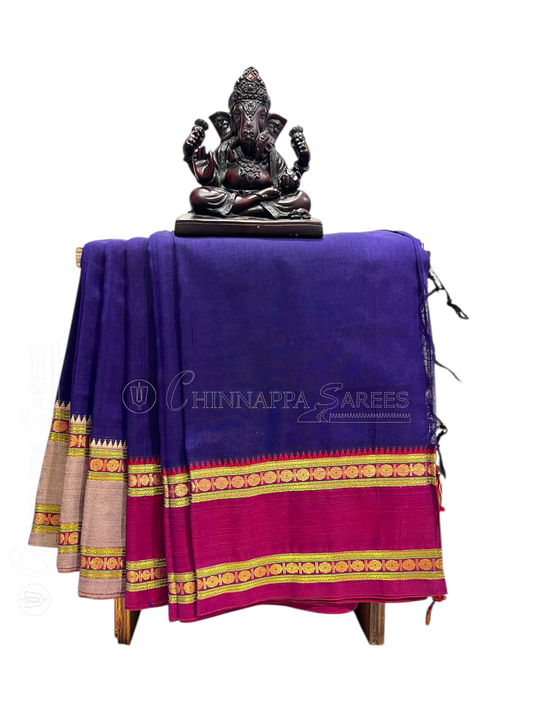 Narayanpet  Royal Blue Cotton Sarees CS24