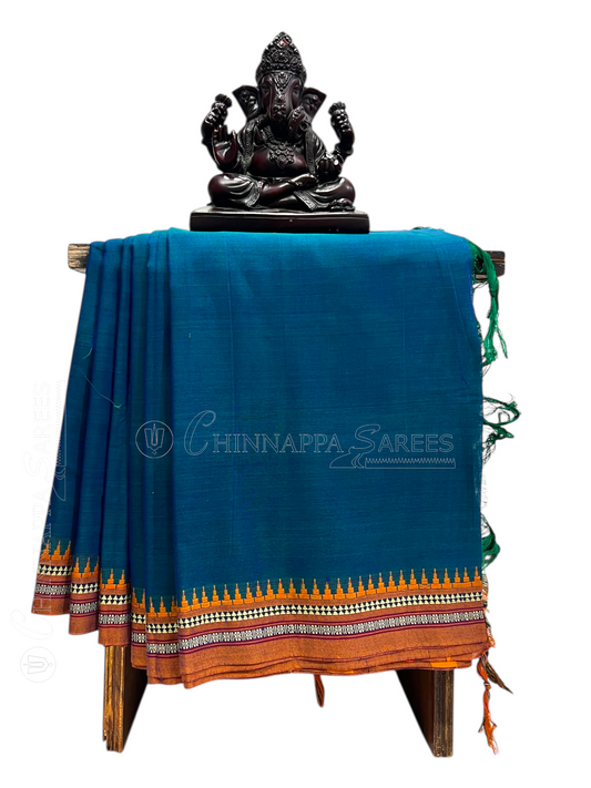 Narayanpet  Ananda Blue Cotton Sarees CS36