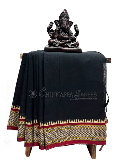 Narayanpet  Black Cotton Sarees CS16