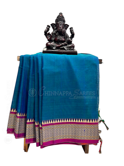 Narayanpet  Ananda Blue Cotton Sarees CS18